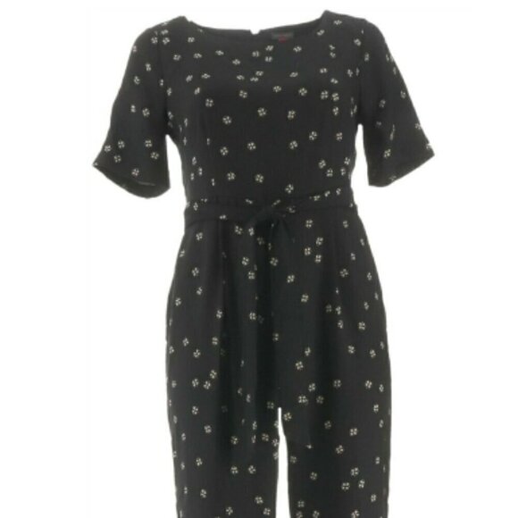 Vince Camuto Ditsy Short Sleeve Wide Leg Jumpsuit - Picture 2 of 16